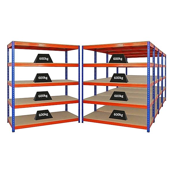 PROREGAL Mega Deal 5x Profi Schwerlastregal Bison HxBxT 180 x 160 x 60 cm 5 günstig online kaufen