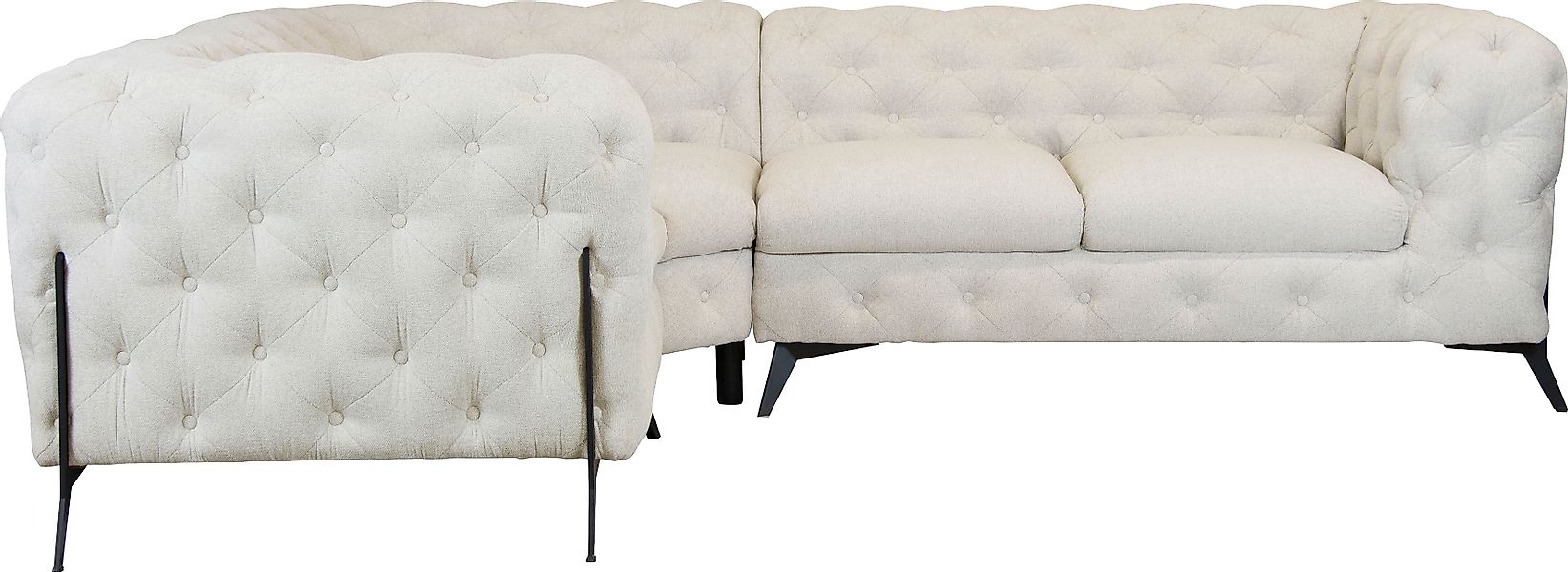 Home affaire Chesterfield-Sofa »Amaury L-Form« moderne Chersterfield-Optik, günstig online kaufen