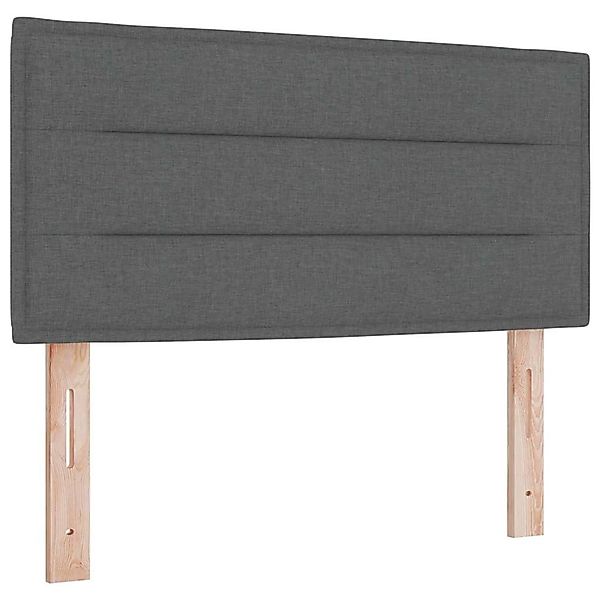 vidaXL LED Kopfteil mit LED-Streifenleuchten Dunkelgrau 80 cm Stoff 3337965 günstig online kaufen