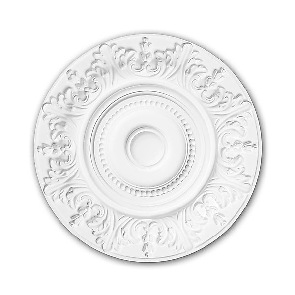 PROFHOME 156020 RoSette aus Polyurethan DeckenroSette Zierelement 47,0 cm 4 günstig online kaufen
