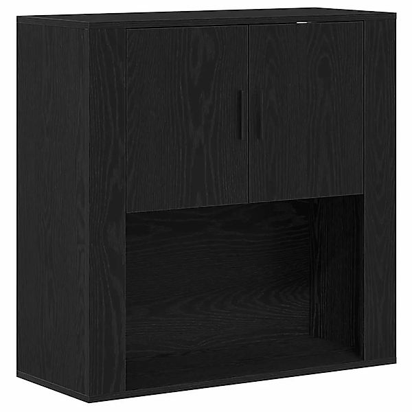 vidaXL Wandschrank Schwarz Eichen-Optik 80 x 33 x 80 cm Holzwerkstoff 86211 günstig online kaufen
