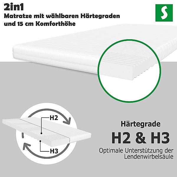 Kaltschaummatratze 7 Zonen Matratze 90x200 cm, günstig online kaufen
