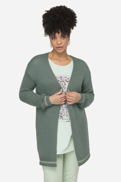 MIAMODA Strickjacke Strickjacke Glitzer-Bündchen offene Form günstig online kaufen