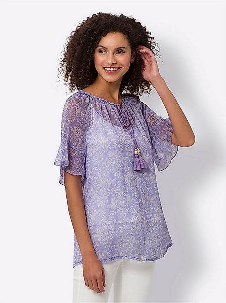 heine Klassische Bluse Druckbluse Kurzarm günstig online kaufen