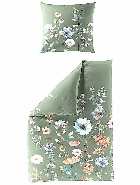 BIERBAUM Bettwäsche »5302« 2 Stk. tlg. Mako-Satin, 100 % Baumwolle, pflegel günstig online kaufen