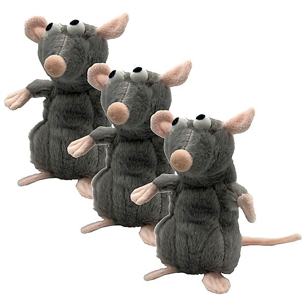 Aumüller Tierkuscheltier Katzenspielzeug Ratte Cedric, 3er günstig online kaufen