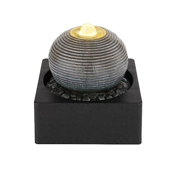 LED-Zimmerbrunnen Fontana, anthrazit/grau, Kugel günstig online kaufen