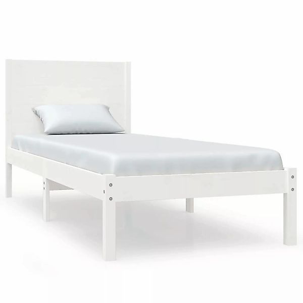 vidaXL Massivholzbett Weiß 75x190 cm 2FT6 Small Single1156632 günstig online kaufen