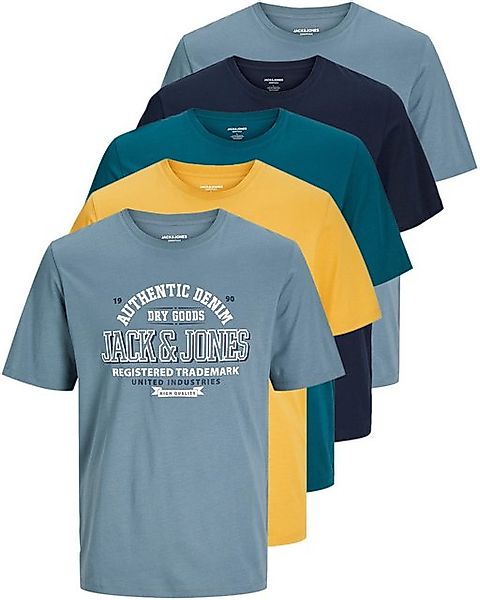 Jack & Jones Print-Shirt Bedrucktes T-Shirt aus Baumwolle (5er-Pack) günstig online kaufen