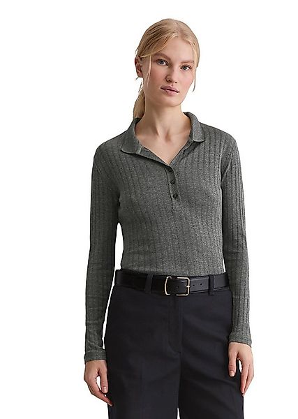Marc O'Polo Langarm-Poloshirt aus Organic-Cotton-Modal-Mix günstig online kaufen