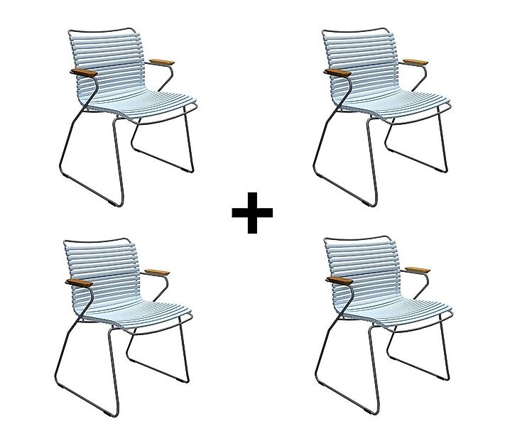 Click Set Stühle 4tlg. pastellhellblau günstig online kaufen