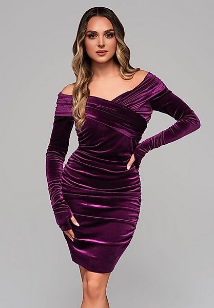 OMBRE Abendkleid Elegantes Off-Shoulder Samtkleid günstig online kaufen