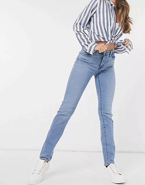 Levi's 724 – Gerade geschnittene Jeans mit hohem Bund in verwaschenem Mitte günstig online kaufen