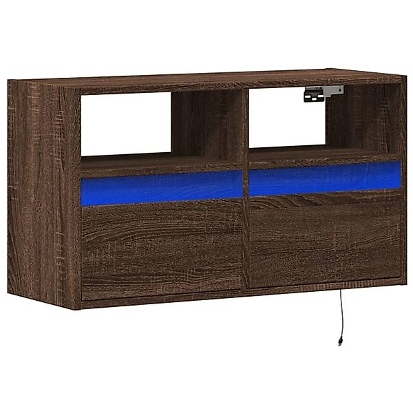 vidaXL TV-Wandschrank mit LED-Beleuchtung Braun Eiche-Optik 80x31x45cm 8523 günstig online kaufen