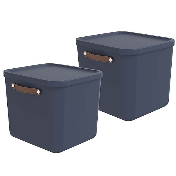 ROTHO Aufbewahrungsbox 2er-Set Aufbewahrungskiste 40l (Aufbewahrungsset, günstig online kaufen