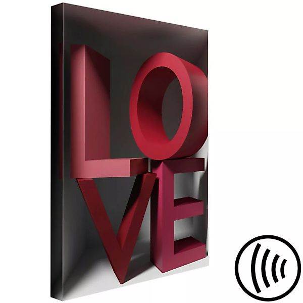 Leinwandbild Love in Reds (1 Part) Vertical XXL günstig online kaufen