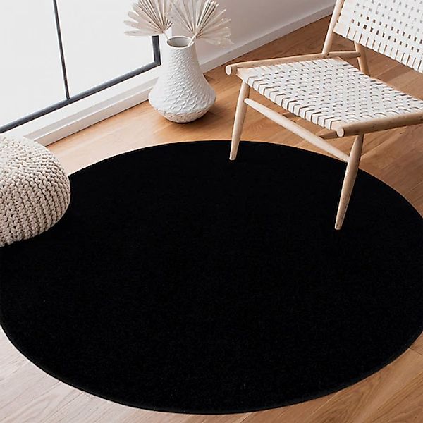 Sanat Teppich »Uni«, rund, 13 mm Höhe, robuster Kurzflorteppich, große Farb günstig online kaufen