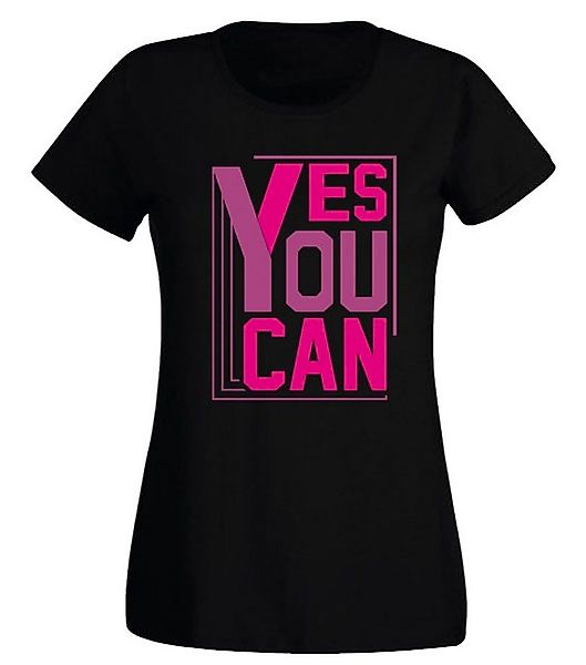 G-graphics T-Shirt Damen T-Shirt - Yes you can Slim-fit, mit trendigem Fron günstig online kaufen