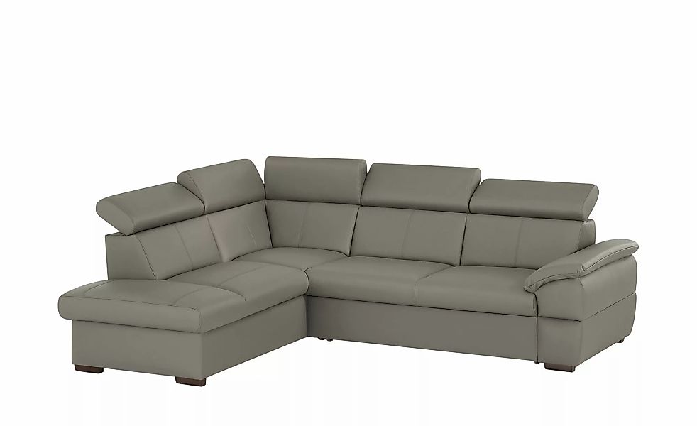 uno Ecksofa aus Echtleder Town ¦ grau ¦ Maße (cm): B: 264 H: 76 T: 210.0 Po günstig online kaufen