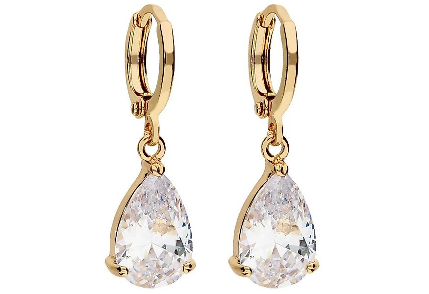 LÖB Paar Creolen Damen Ohrringe Hängend Creolen Tropfen Zirkonia Stein Anhä günstig online kaufen