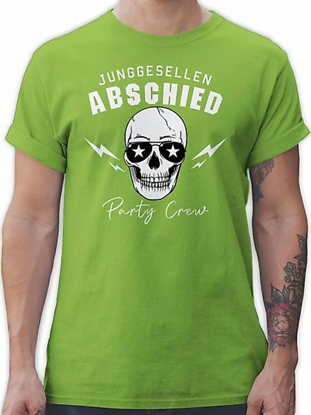 Shirtracer T-Shirt Junggesellen Abschied Party Crew Totenkopf weiß JGA Männ günstig online kaufen