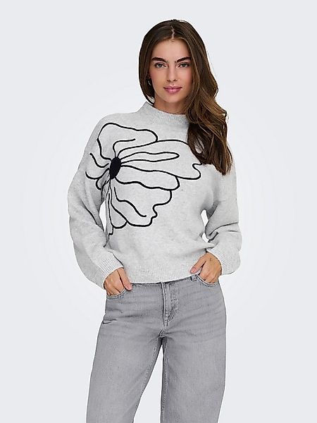 ONLY Strickpullover ONLLOI LS HIGH NECK FLOWER PULL EX KNT günstig online kaufen