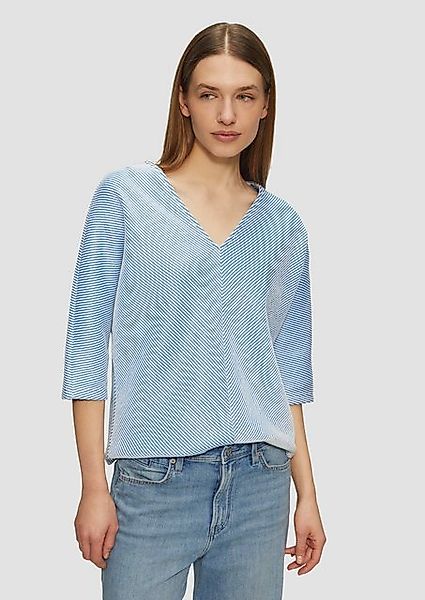 s.Oliver 3/4-Arm-Shirt Shirt mit Strukturstreifen und günstig online kaufen