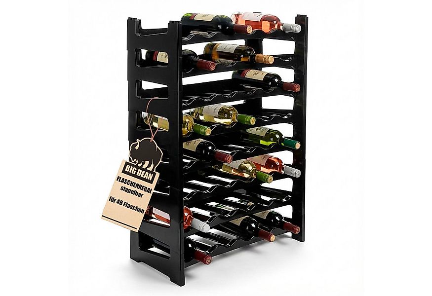 BigDean Flaschenregal BigDean Flaschenregal stapelbar für 48 Flaschen We, S günstig online kaufen