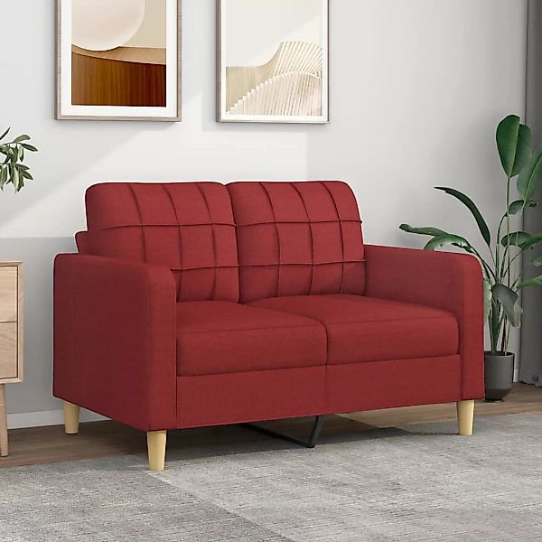 Vidaxl 2-sitzer-sofa Weinrot 120 Cm Stoff günstig online kaufen
