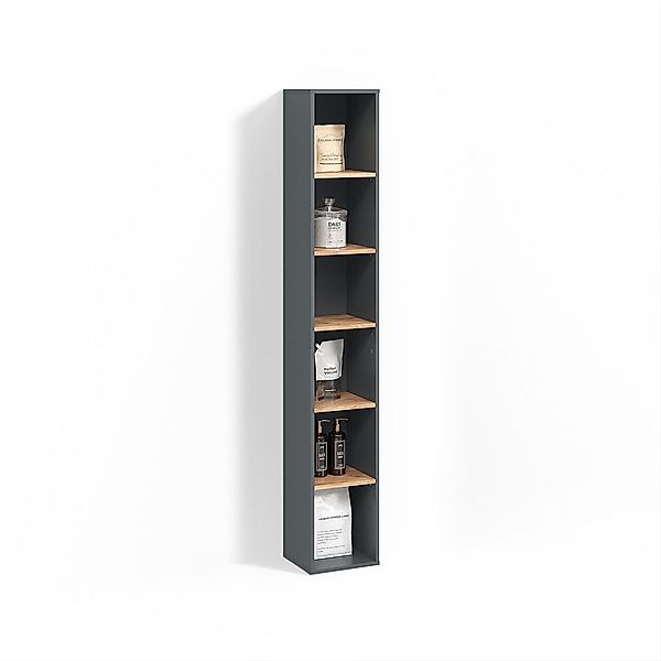 Livinity® Hochschrank Paolina, Anthrazit/Goldkraft Eiche, 30 günstig online kaufen
