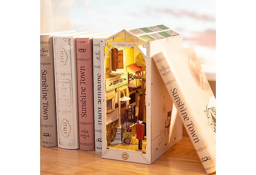 Robotime Buchstütze Robotime Sonnenschein-Stadt, Rolife Diorama günstig online kaufen