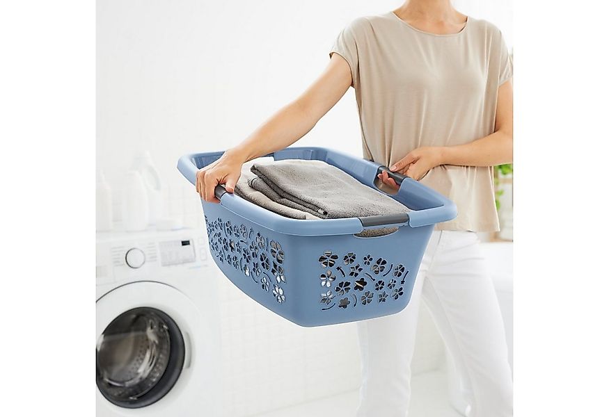 ROTHO Wäschekorb Flowers 3er-Set Wäschekorb 50l, Kunststoff (PP) BPA-frei ( günstig online kaufen