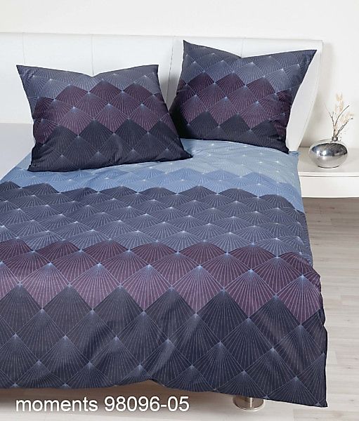 Janine Janine Mako-Satin Bettwäsche moments 98096 lilasalbei Größe:  200x20 günstig online kaufen