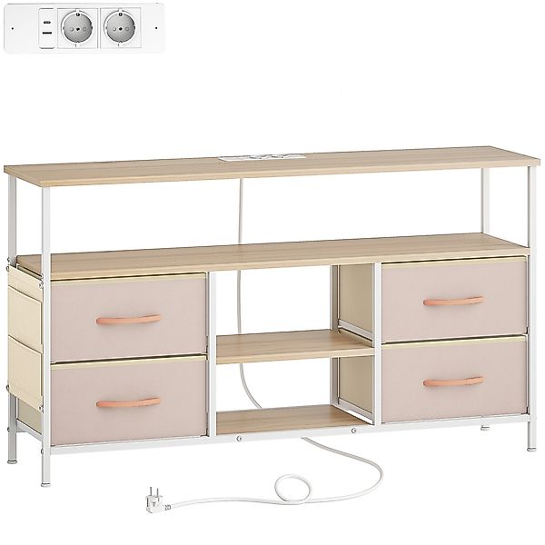 HOMCOM TV-Möbel mit LED-Licht, TV-Möbel für Wohnzimmer mit Steckdosen, USB- günstig online kaufen