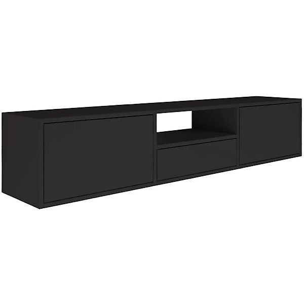 Selsey TV-Hängeboard Framme 150 cm mit Ablage Schwarz günstig online kaufen