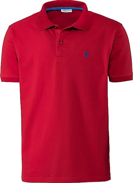 U.S. Polo Assn. Poloshirt schöne Piqué-Struktur und Logo-Stick im Kontrastt günstig online kaufen