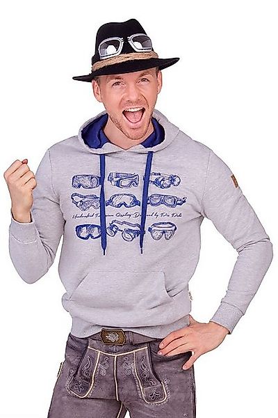 Piz Palü Strickpullover Hoodie Herren - STALLWANG - kieselgrau günstig online kaufen