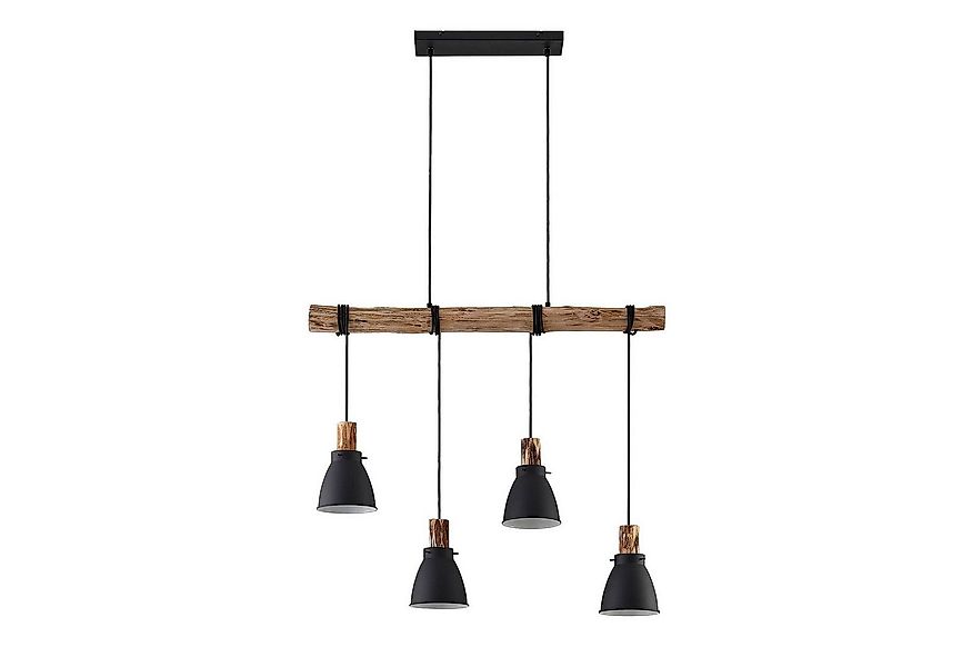 Lindby Hängeleuchte Trebale, Metall, Schwarz IP20, 4 x 8 W günstig online kaufen