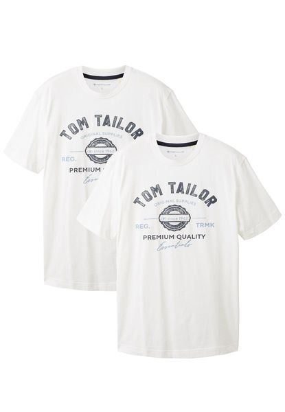 TOM TAILOR T-Shirt Logo 2-er Pack günstig online kaufen