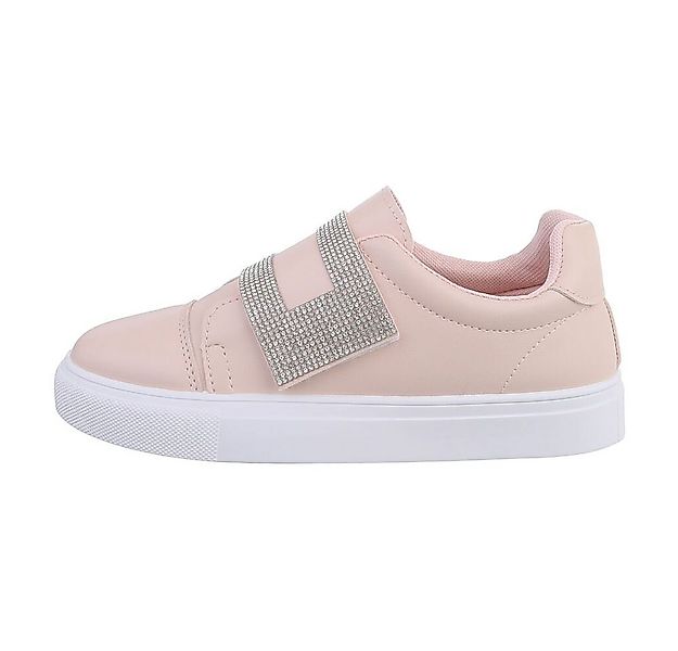 Ital-Design Damen Low-Top Freizeit Sneaker Flach Sneakers Low in Altrosa günstig online kaufen