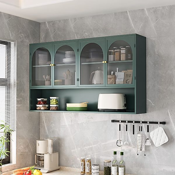 Celya Wandhängeschrank Glas-Wandregal,Hängeschrank küche, 120cm Wandschrank günstig online kaufen