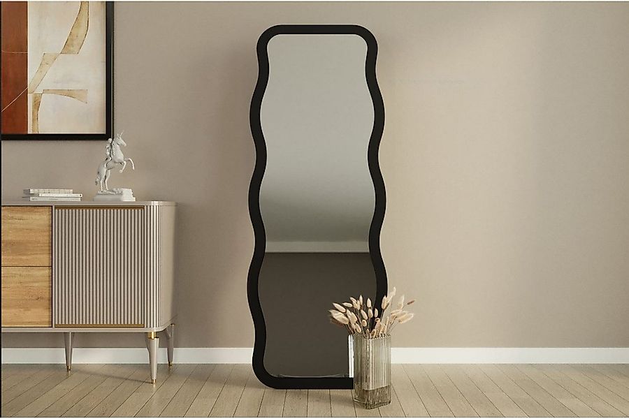 ibonto Standspiegel Design Ganzkörperspiegel Wellenform,freistehend oder günstig online kaufen
