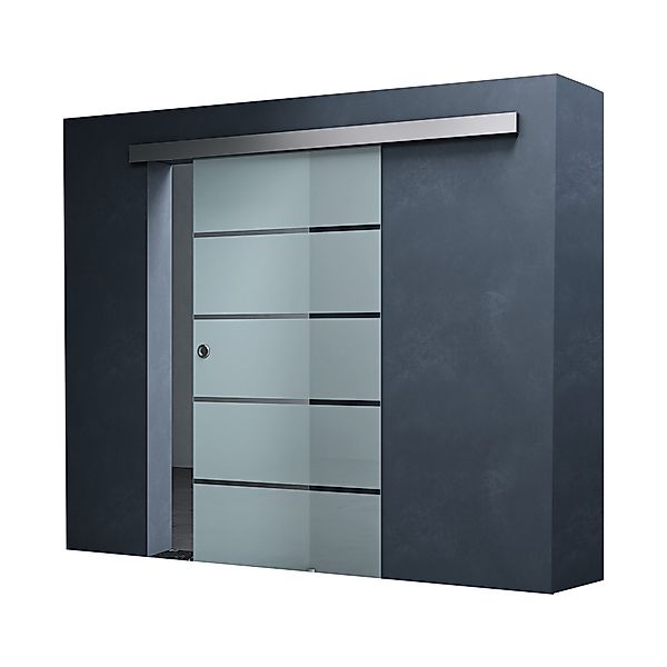 Mai & Mai Glasschiebetür komplettset Milchglas günstig online kaufen