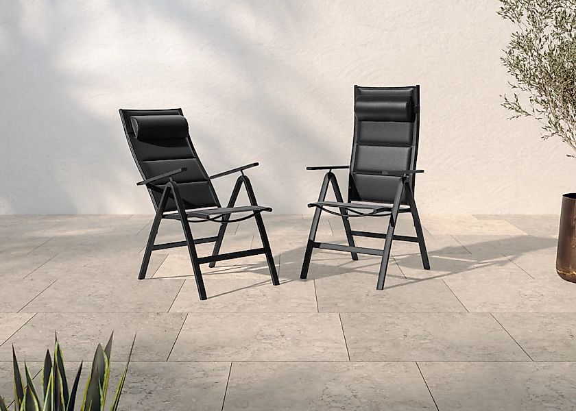 KONIFERA Gartenstuhl "Melbourne" (Set) 2 Stk.klappbar, mit verstellbarer Rü günstig online kaufen