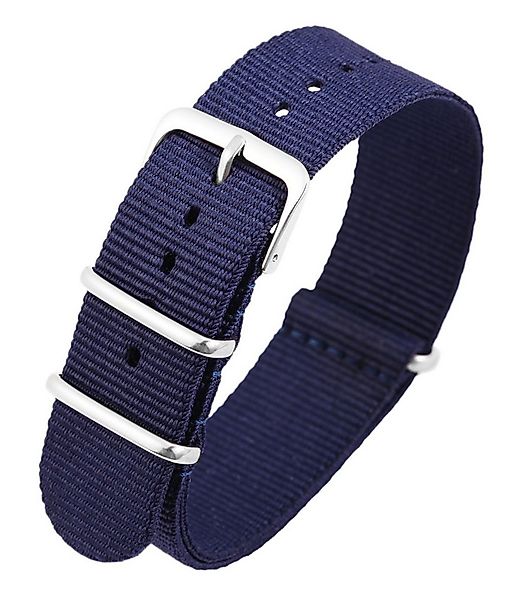 STEINMEISTER Uhrenarmband ET0522 Nylon-Uhrenarmband, blau, Dornschließe, 14 günstig online kaufen