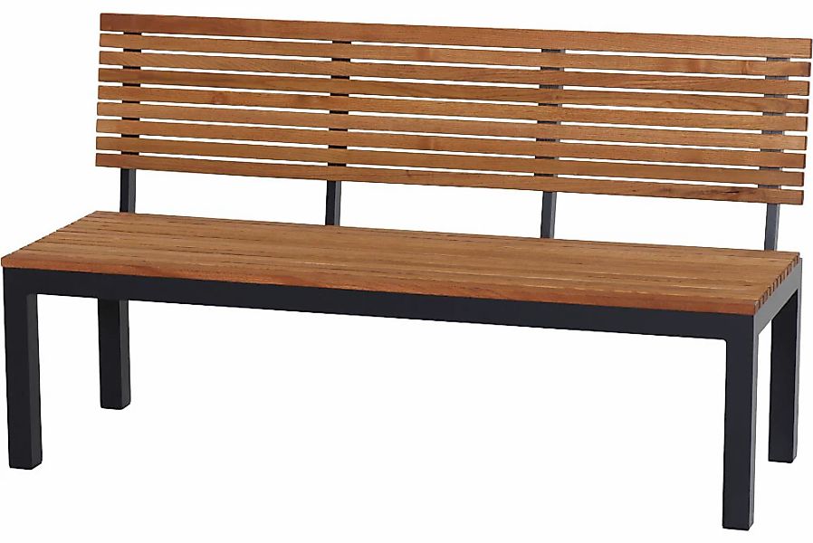 Siena Garden Gartenbank »Bozen« 2er Bank, Alu graphit, Robinienholz günstig online kaufen