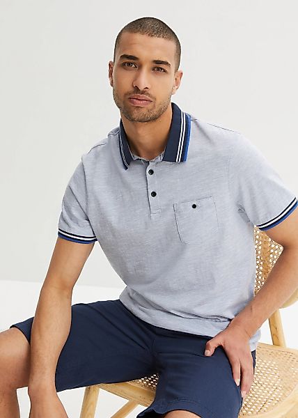 bonprix Poloshirt, Poloshirt aus reiner Baumwolle günstig online kaufen
