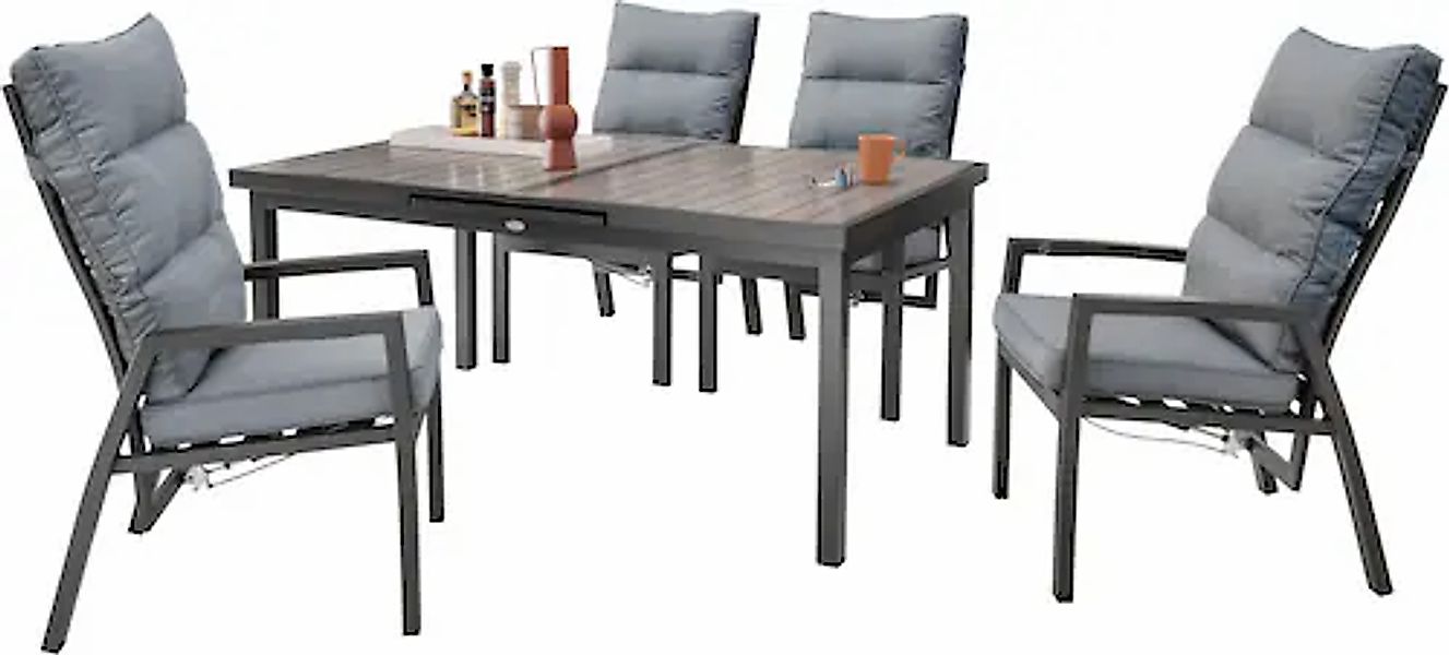 Destiny Garten-Essgruppe »GARDA IMOLA« 9 Stk. tlg. 4 Hochlehner inkl. Aufla günstig online kaufen