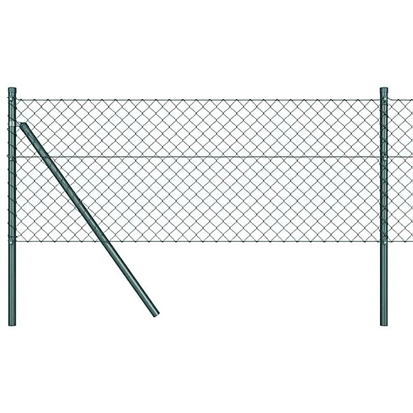 vidaXL Zaunpfosten Grün 25 x 0,8 m 40 x 40 mm Maschen Stahl und PVC 3351084 günstig online kaufen