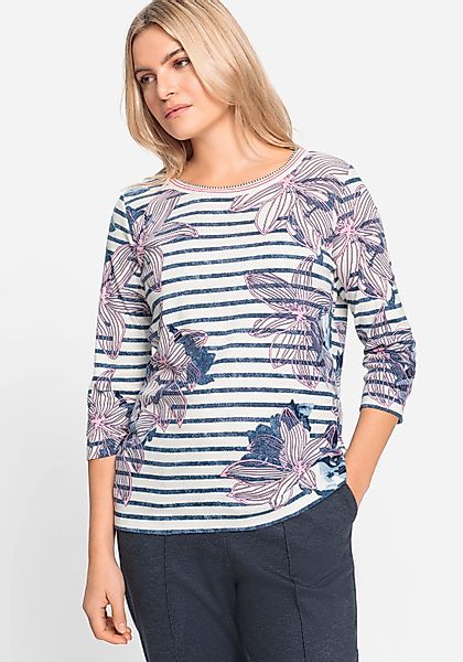Olsen Rundhalsshirt (1-tlg) mit Streifen und günstig online kaufen